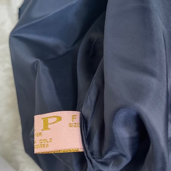 G&P Vancouver - High Waisted Pleated Skirt - Navy + White Ribbon - Size XS-S - Picture 7 of 8